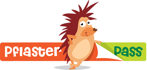 Pflasterpass® Logo mit Igelchen