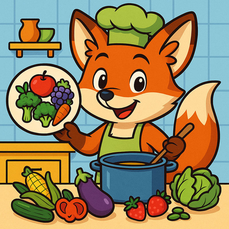 Rescue Fox - Bunte Teller Kochen gesund
